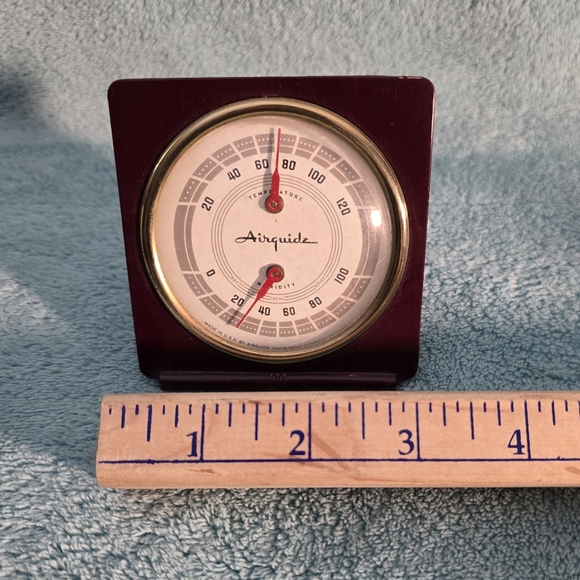 Vintage Airguide Desktop Or Wall Thermometer/Humidity Gauge - Picture 4 of 4